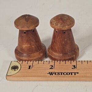 Cacapon State Park Wooden Salt Pepper Shakers‎ Set 2 Vintage West Virginia